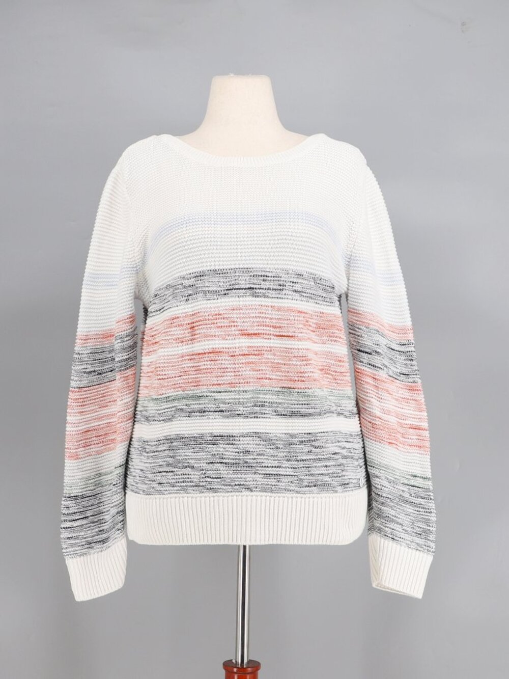 BARBOUR Women's Littlehampton Knit Jumper Cotton Striped Sweater Size 14